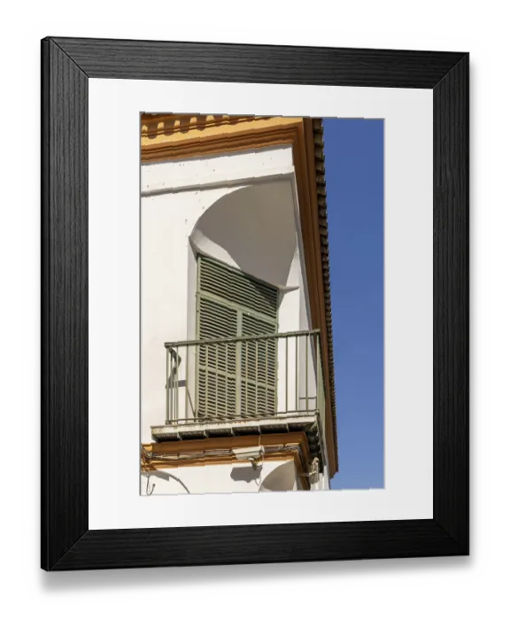 Framed Print : A magnificent building in a Mediterranean old town on the Atlantic coast