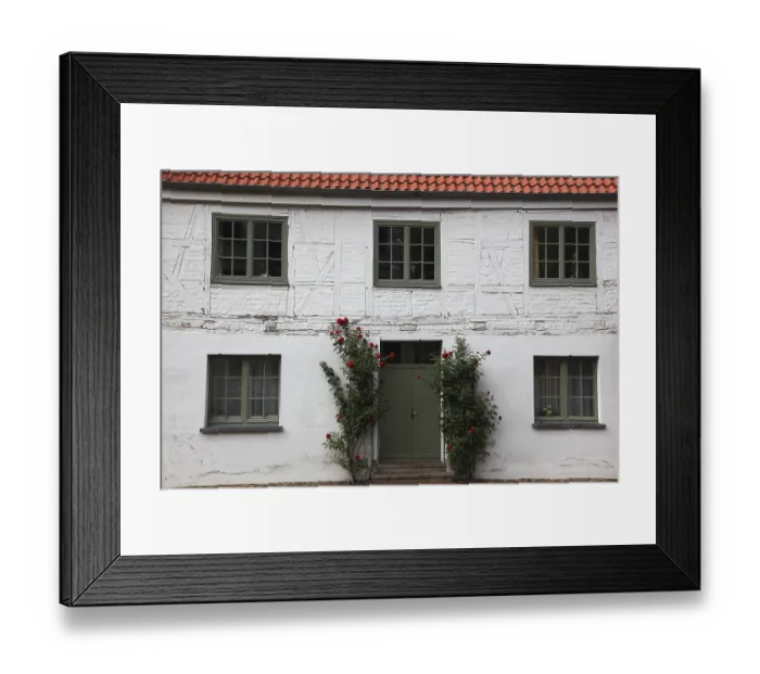Framed Print : House facade in Wismar on the Baltic Sea in the old town Framed Print : House facade in Wismar on the Baltic Sea in the old town