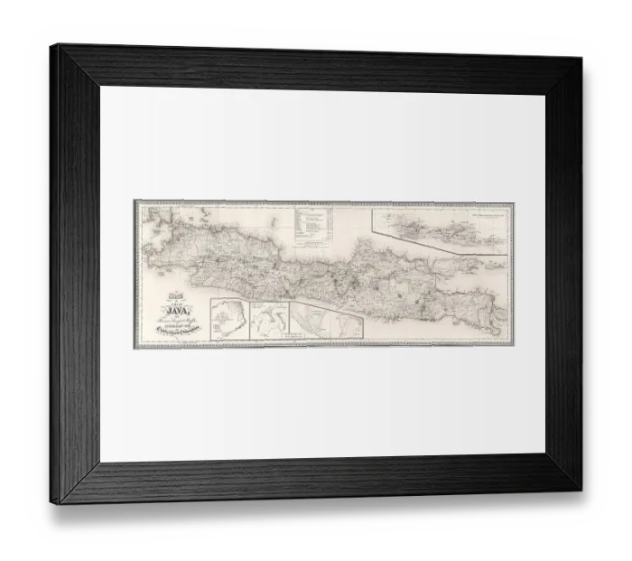 Framed Print : Map of Java, 1817, from History of Java by Sir Thomas Stamford Bingley Raffles Framed Print : Map of Java, 1817, from History of Java by Sir Thomas Stamford Bingley Raffles