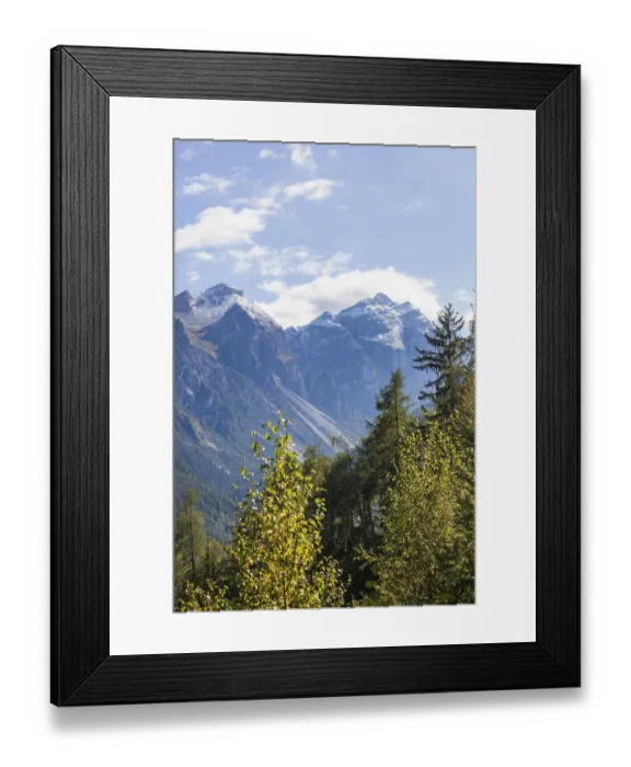 Framed Print : Kirchdachspitze mountain with forest and trees in autumn Framed Print : Kirchdachspitze mountain with forest and trees in autumn