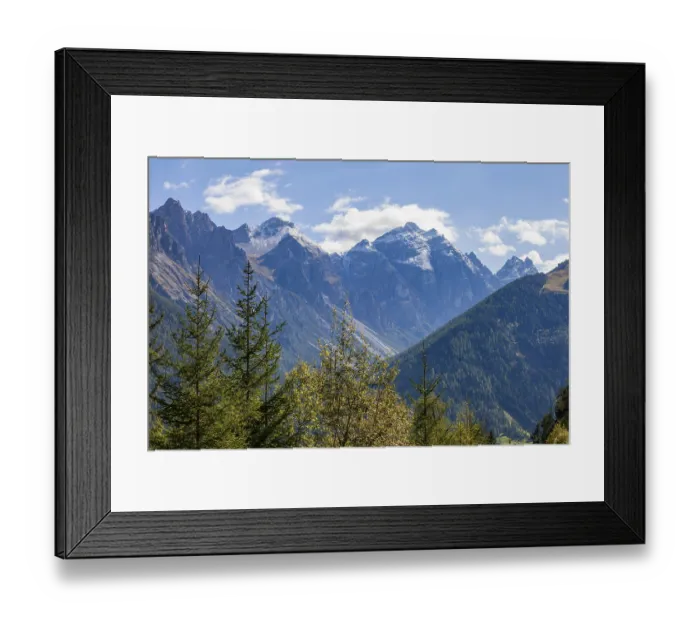 Framed Print : Kirchdachspitze mountain with forest and trees in autumn
