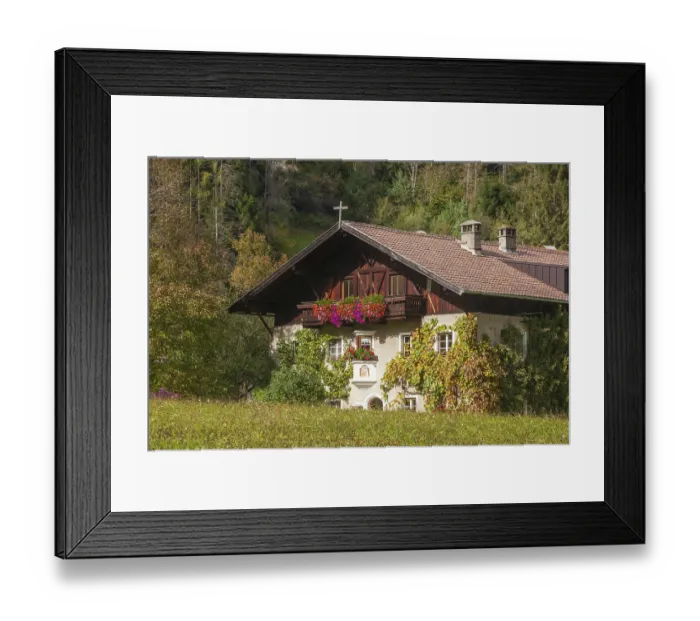 Framed Print : Farmhouse in the Stubai Valley between Telfes and Mieders