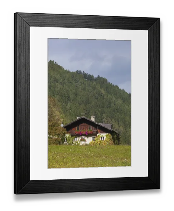 Framed Print : Farmhouse in the Stubai Valley between Telfes and Mieders