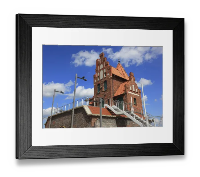 Framed Print : Pilot house, a heritage-protected building in the city's harbor Framed Print : Pilot house, a heritage-protected building in the city's harbor