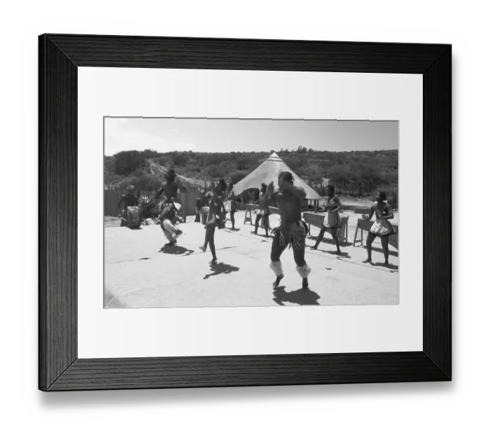 Framed Print : South Africa: Zulu Dance Show at Kaya Lendaba Kral