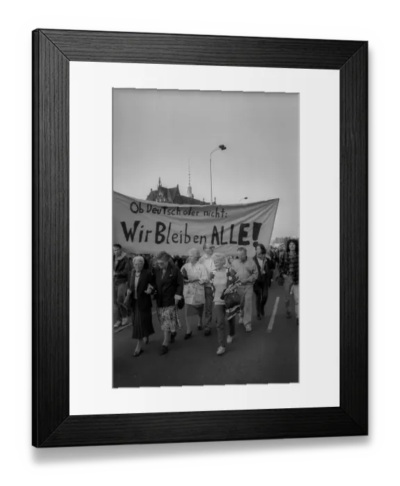 Framed Print : Germany, Berlin, 10.9.1992, tenant demo at the Red Town Hall