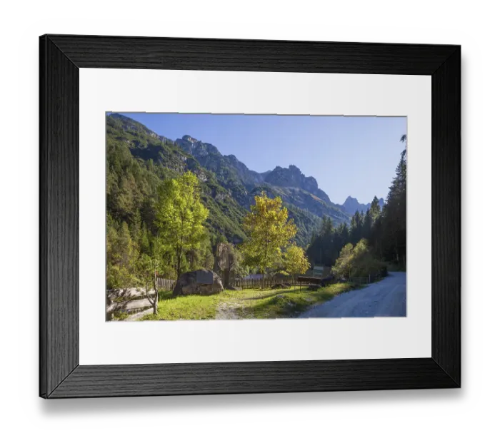 Framed Print : Kirchdachspitze mountain and forest in autumn