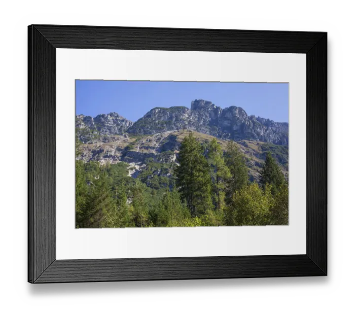 Framed Print : Mountains and forest in autumn