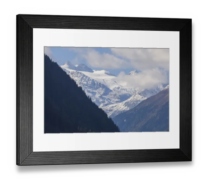 Framed Print : Stubai Glacier with Zuckerhutl Mountain