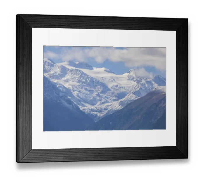 Framed Print : Stubai Glacier with Zuckerhutl Mountain