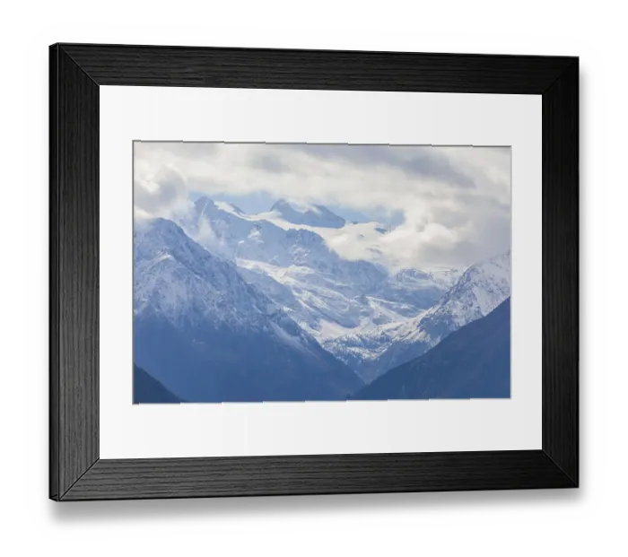 Framed Print : Stubai Glacier with Zuckerhutl Mountain