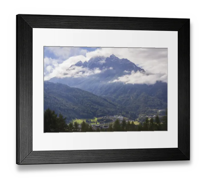 Framed Print : Serles mountain with cloud atmosphere