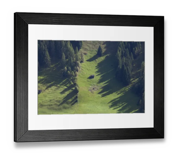 Framed Print : Alm mit Heustadel, Neustift im Stubai Valley