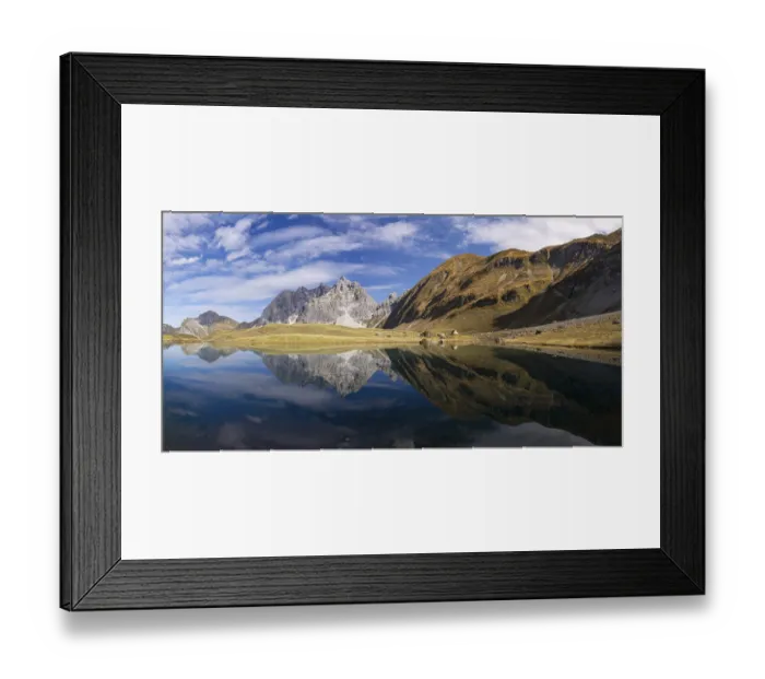 Framed Print : Mountain panorama in autumn, Eissee Framed Print : Mountain panorama in autumn, Eissee