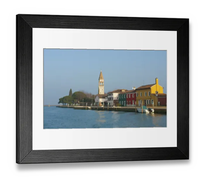 Framed Print : Cityscape of Burano island, Venice, Italy