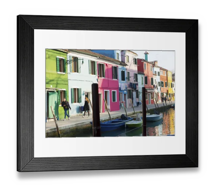Framed Print : Cityscape of Burano island, Venice, Italy