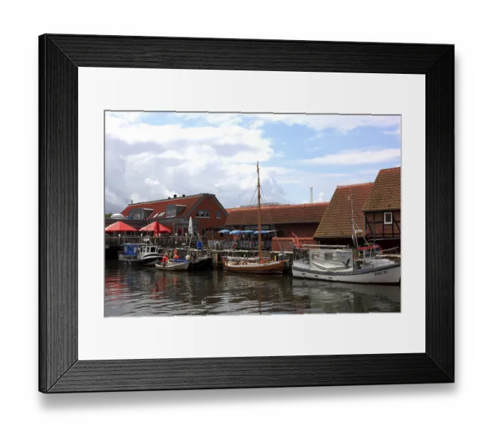 Framed Print : The Old Harbour in Wismar, Nordwestmecklenburg district