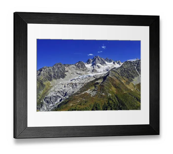 Framed Print : Glacier du Tour behind Aiguilles du Tour Framed Print : Glacier du Tour behind Aiguilles du Tour