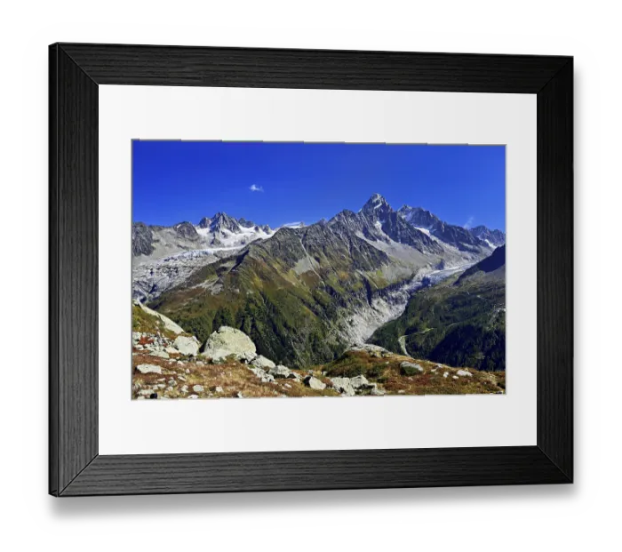 Framed Print : From left front Glacier du Tour back Aiguilles du Tour Framed Print : From left front Glacier du Tour back Aiguilles du Tour