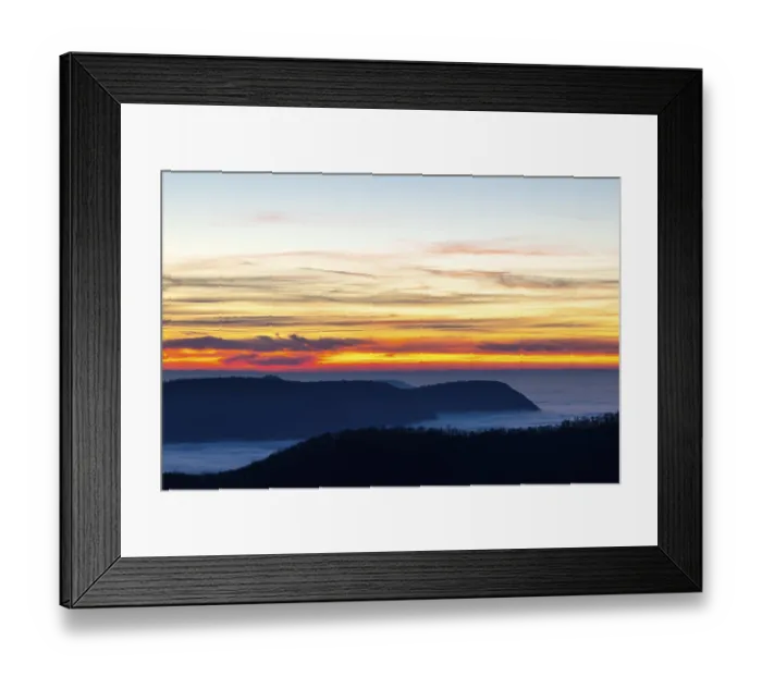 Framed Print : Inversion weather, fog, sunset Framed Print : Inversion weather, fog, sunset