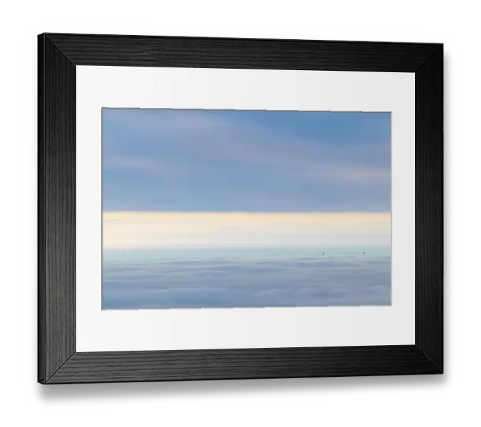 Framed Print : Inversion weather, fog, sunrise