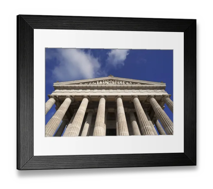 Framed Print : Tympanum sitting on it with sculptures