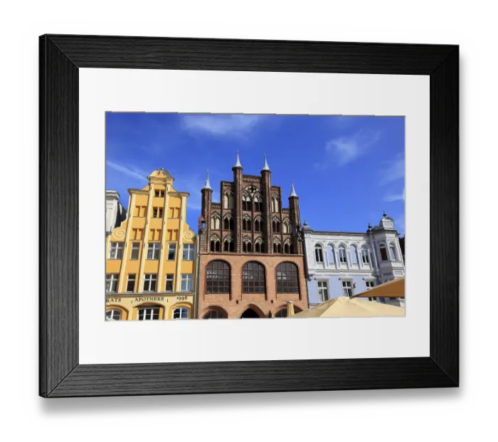 Framed Print : Der Alte Markt (Nordseite), Stralsund