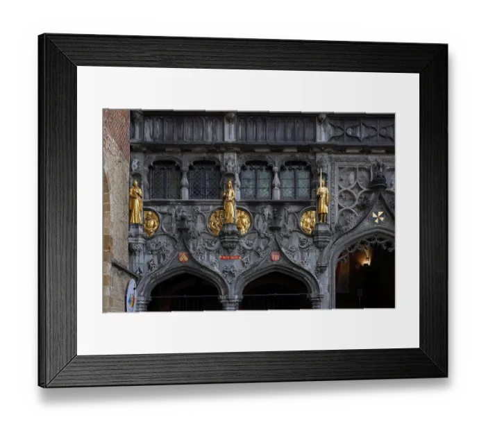 Framed Print : Richly decorated facade and entrance portal to St
