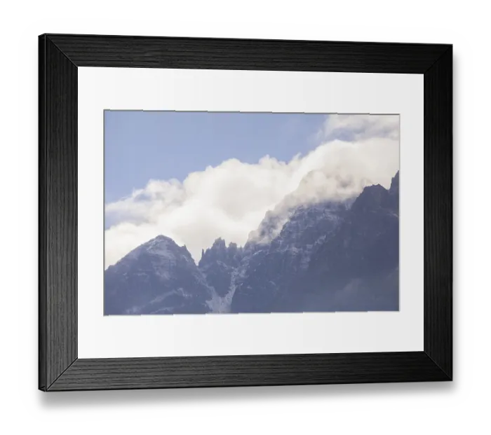 Framed Print : Serles mountain with cloud atmosphere Framed Print : Serles mountain with cloud atmosphere