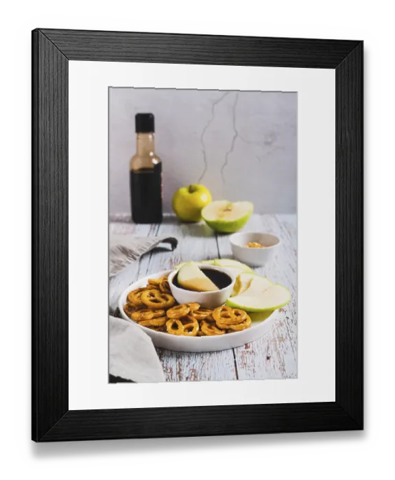 Framed Print : Delicious miso caramel dipping sauce