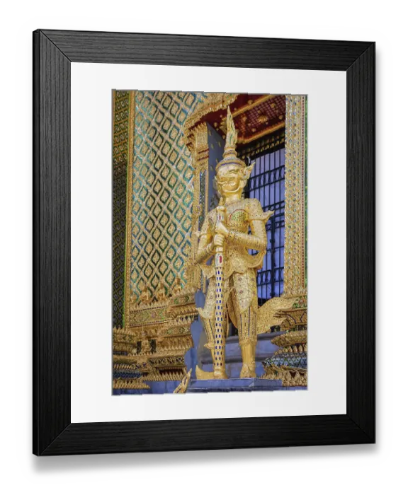 Framed Print : Statue of a guardian, Royal Grand Palace