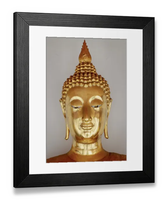 Framed Print : Close up of Buddhas head, Royal Grand Palace
