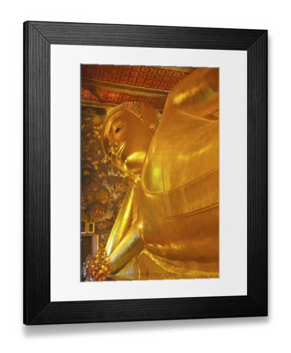 Framed Print : Head, Reclining Buddha, 45m long