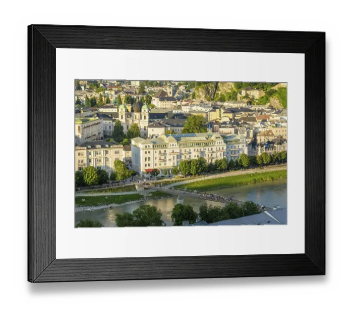 Framed Print : Salzburg Old Town on Sunny Summer Evening Framed Print : Salzburg Old Town on Sunny Summer Evening