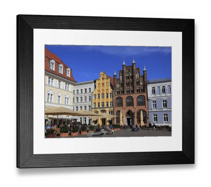 Framed Print : Der Alte Markt (Nordseite), Stralsund