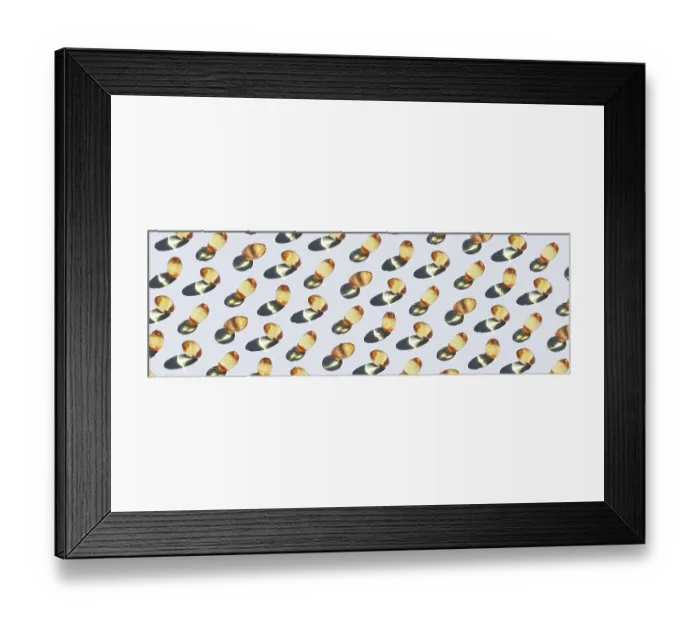 Framed Print : Yellow omega 3 capsule pattern