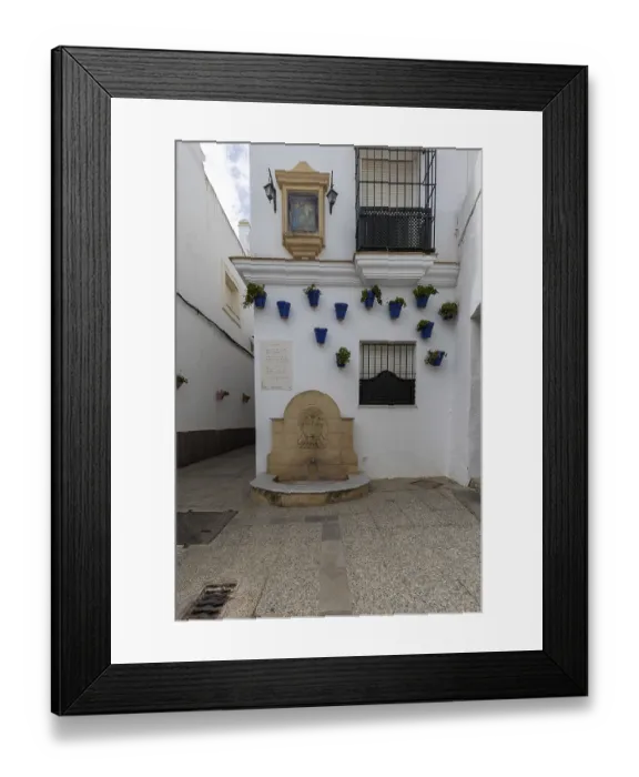 Framed Print : Wonderful old town in white Mediterranean style