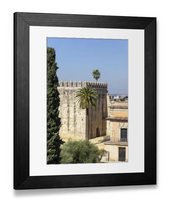 Framed Print : Historic Moorish fortress in the middle of a city