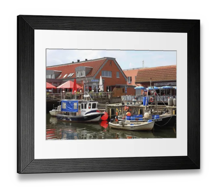 Framed Print : The Old Harbour in Wismar, Nordwestmecklenburg district
