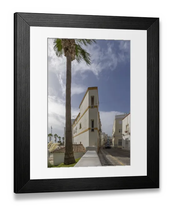 Framed Print : Wonderful old town in white Mediterranean style Framed Print : Wonderful old town in white Mediterranean style
