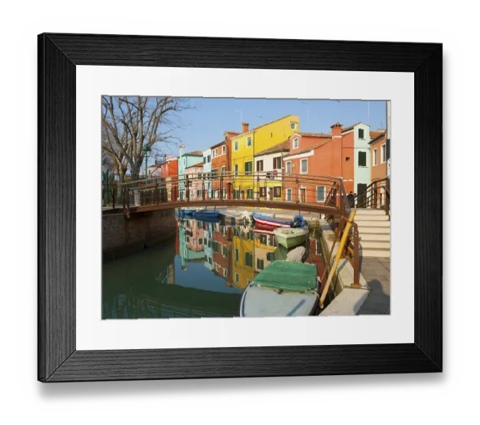 Framed Print : Cityscape of Burano island, Venice, Italy Framed Print : Cityscape of Burano island, Venice, Italy