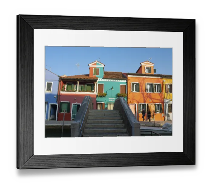 Framed Print : Cityscape of Burano island, Venice, Italy Framed Print : Cityscape of Burano island, Venice, Italy
