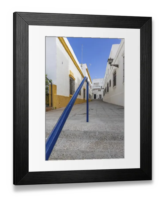 Framed Print : Wonderful old town in white Mediterranean style