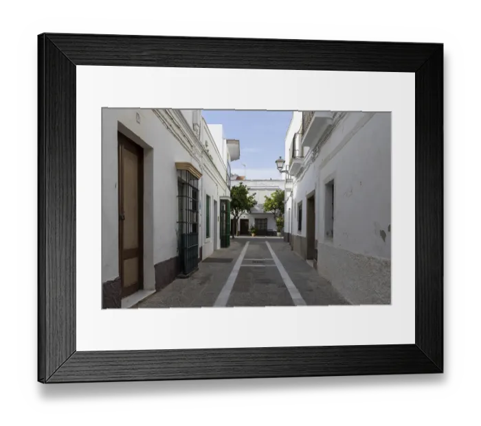 Framed Print : Wonderful old town in white Mediterranean style