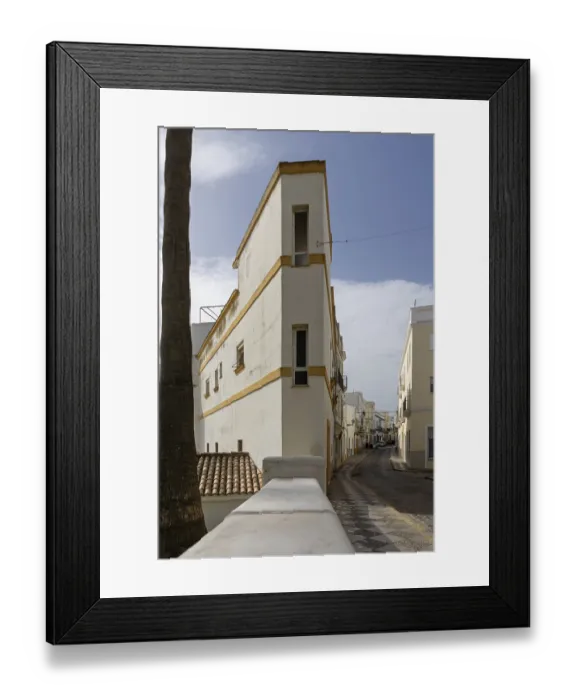 Framed Print : Wonderful old town in white Mediterranean style Framed Print : Wonderful old town in white Mediterranean style