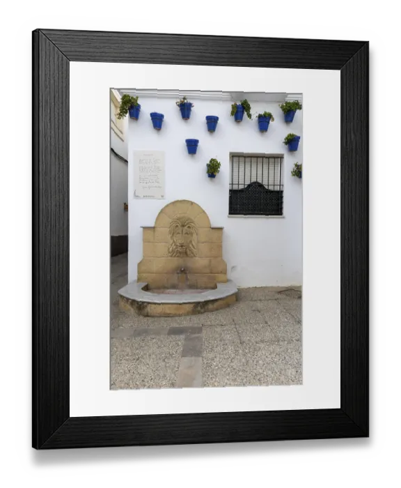 Framed Print : Wonderful old town in white Mediterranean style