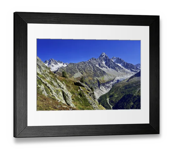 Framed Print : From left front Glacier du Tour back Aiguilles du Tour Framed Print : From left front Glacier du Tour back Aiguilles du Tour
