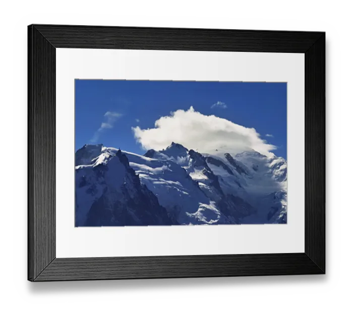 Framed Print : From left snow-covered Mont Blanc du Tacul