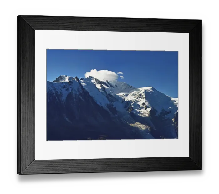 Framed Print : From left snow-covered Aiguille du Midi Framed Print : From left snow-covered Aiguille du Midi