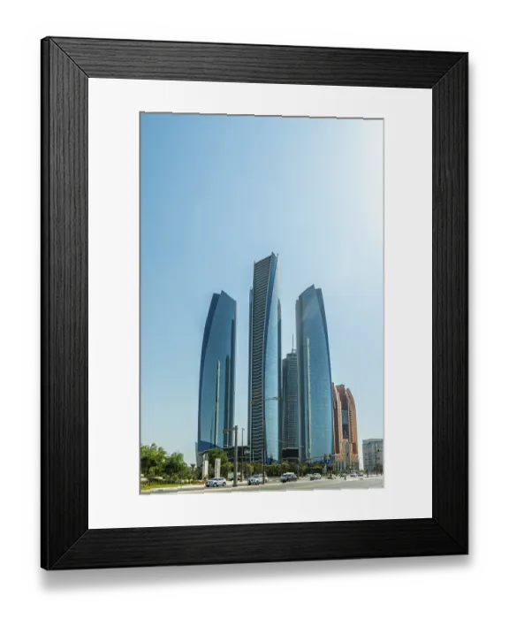 Framed Print : Modern skyline of Abu Dhabi, United Arab Emirates